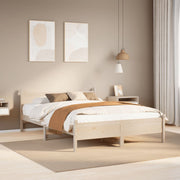 sengeramme uden madras 140x190 cm massivt fyrretræ
