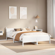 sengeramme uden madras 120x190 cm massivt fyrretræ hvid