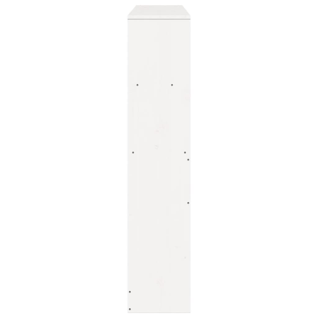 sengegavl med opbevaring 140 cm massivt fyrretræ hvid