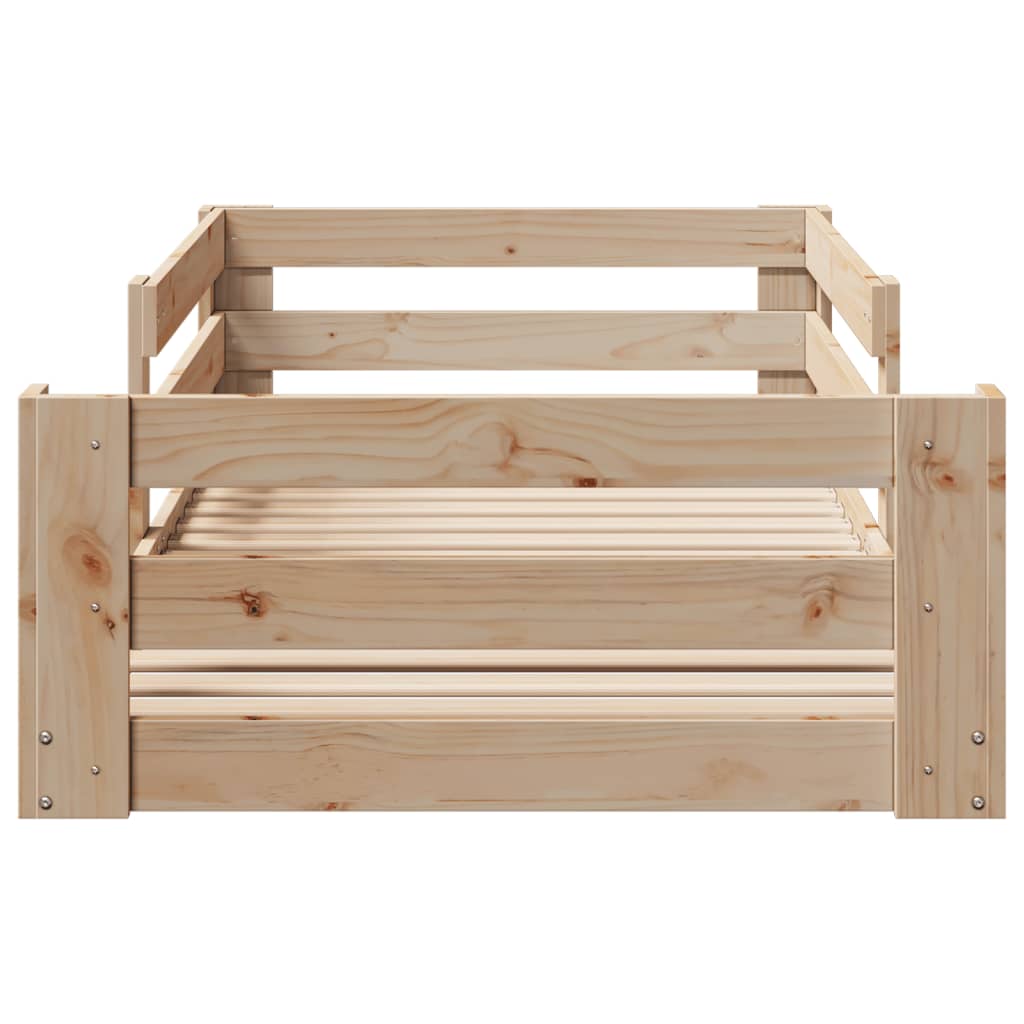 sengeramme uden madras 80x200 cm massivt fyrretræ