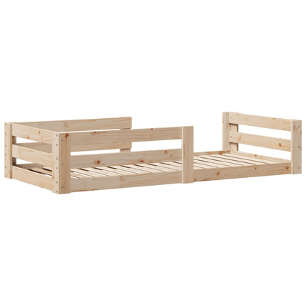 sengeramme uden madras 80x200 cm massivt fyrretræ