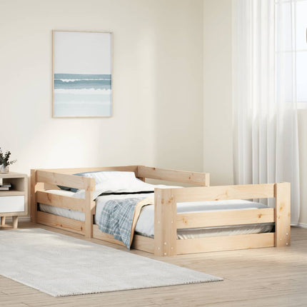sengeramme uden madras 80x200 cm massivt fyrretræ