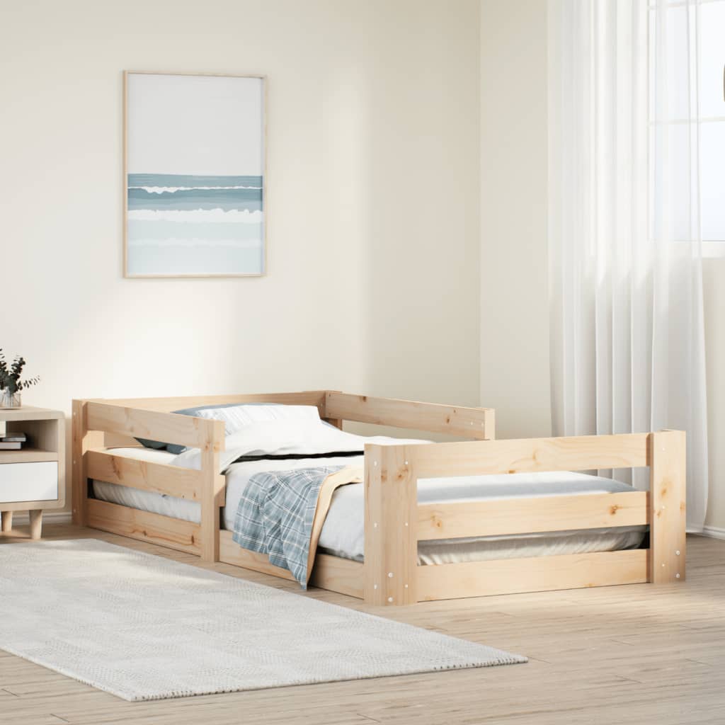 sengeramme uden madras 80x200 cm massivt fyrretræ