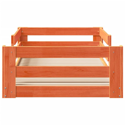 sengeramme uden madras 100x200 cm massivt fyrretræ gyldenbrun