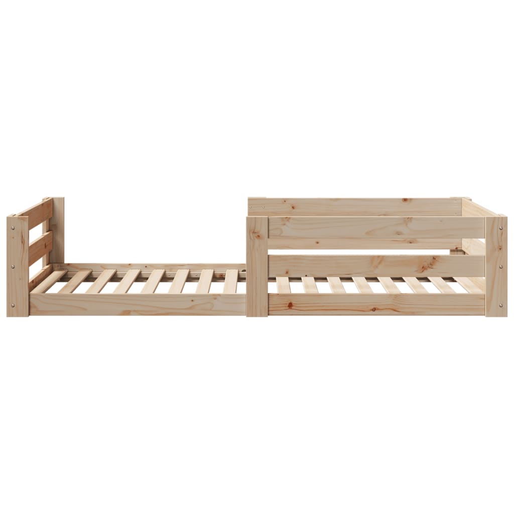 sengeramme uden madras 70x140 cm massivt fyrretræ