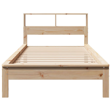 seng med reol uden madras 100x200 cm massivt fyrretræ