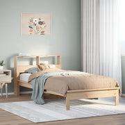 seng med reol uden madras 90x200 cm massivt fyrretræ