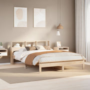 seng med reol uden madras 120x190 cm massivt fyrretræ