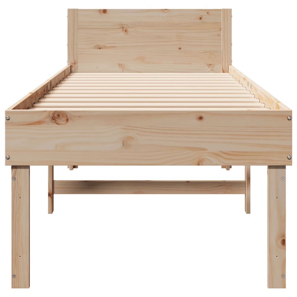 sengeramme uden madras 80x200 cm massivt fyrretræ