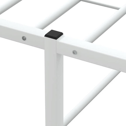 sengeramme uden madras 120x200 cm metal hvid