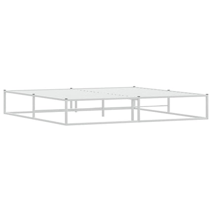 sengeramme uden madras 200x200 cm metal hvid