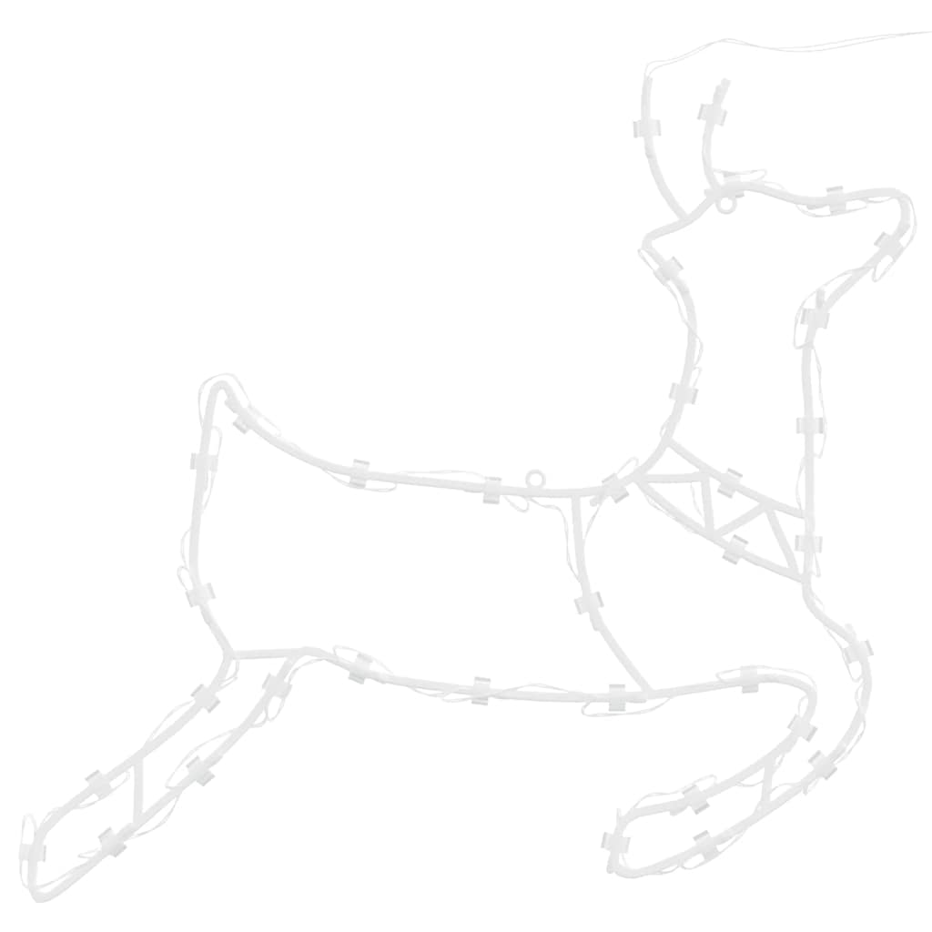 Julelys rensdyrsilhuet 2 stk 35 LED'er varm hvid