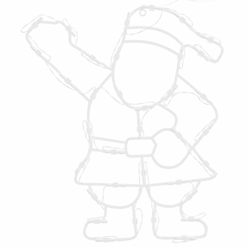 Julelys julemandens silhuet 2 stk 35 LED'er varm hvid