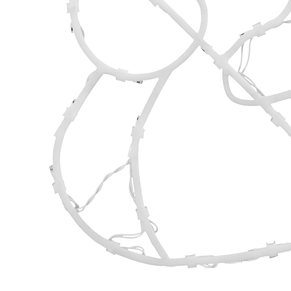 Julelys snemandssilhuet 2 stk 35 LED'er varm hvid