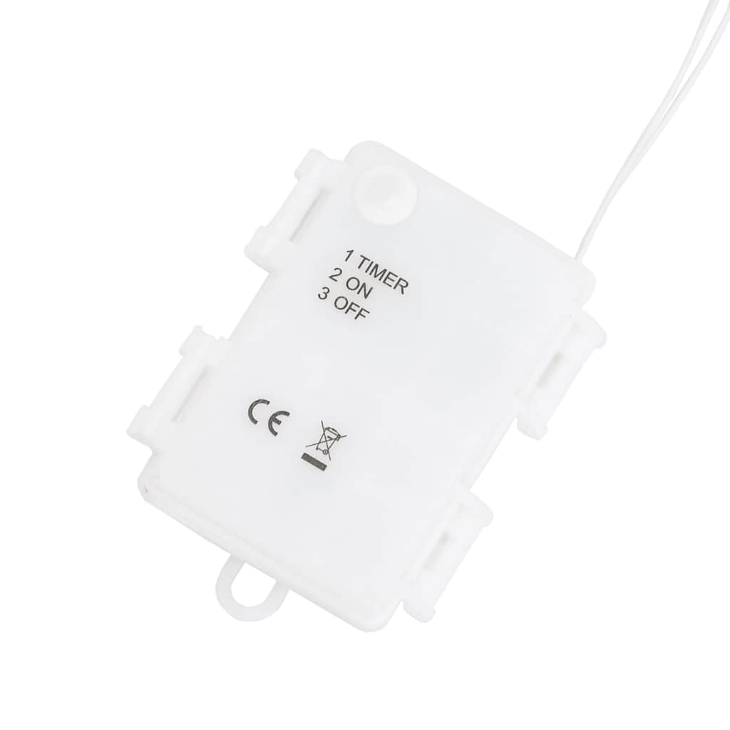 Julelys engel-silhuet 2 stk 50 LED'er varm hvid