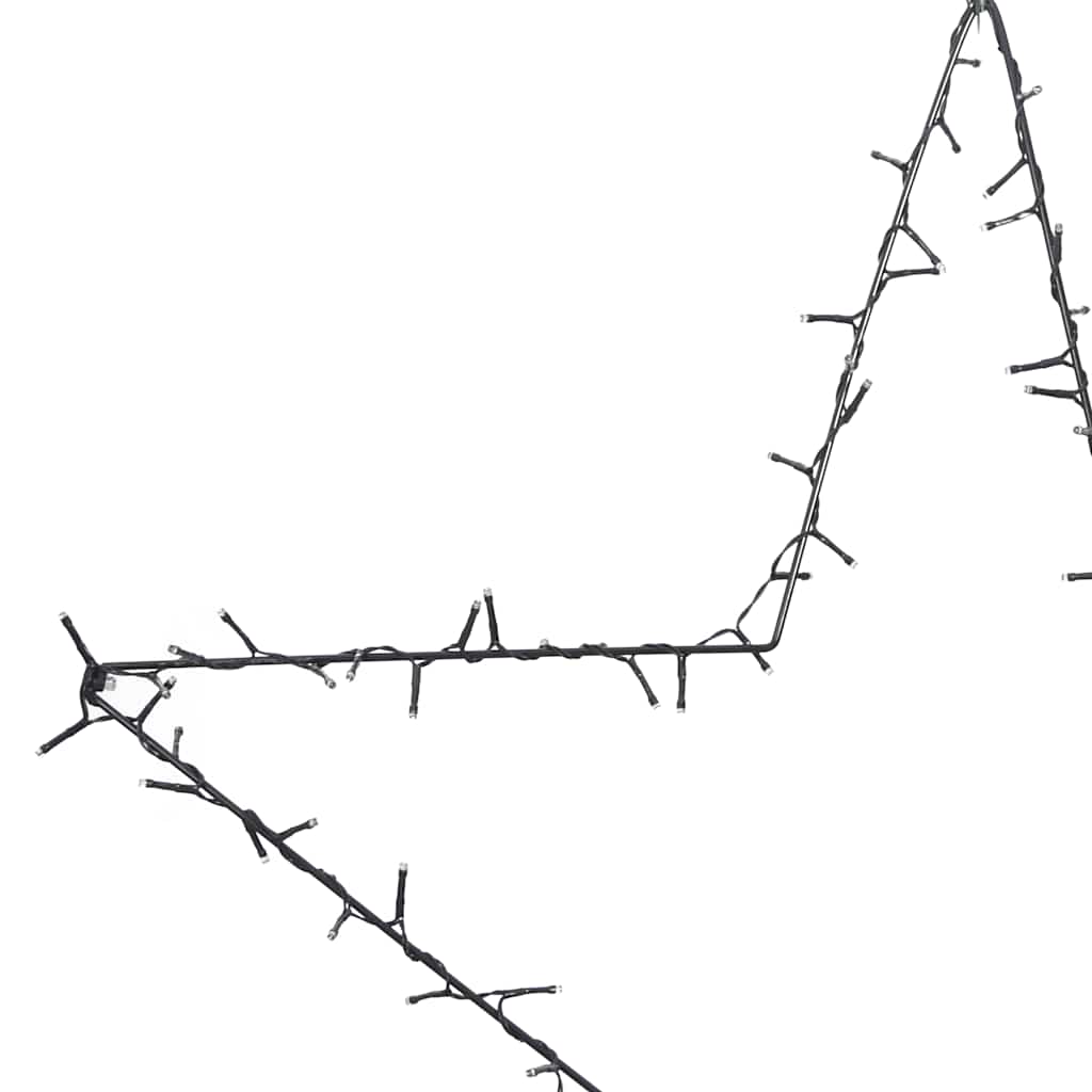 Julelys stjernesilhuet 115 LED'er varm hvid