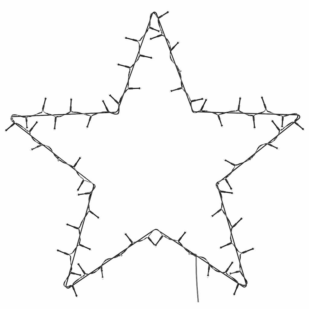 Julelys stjernesilhuet 80 LED'er varm hvid