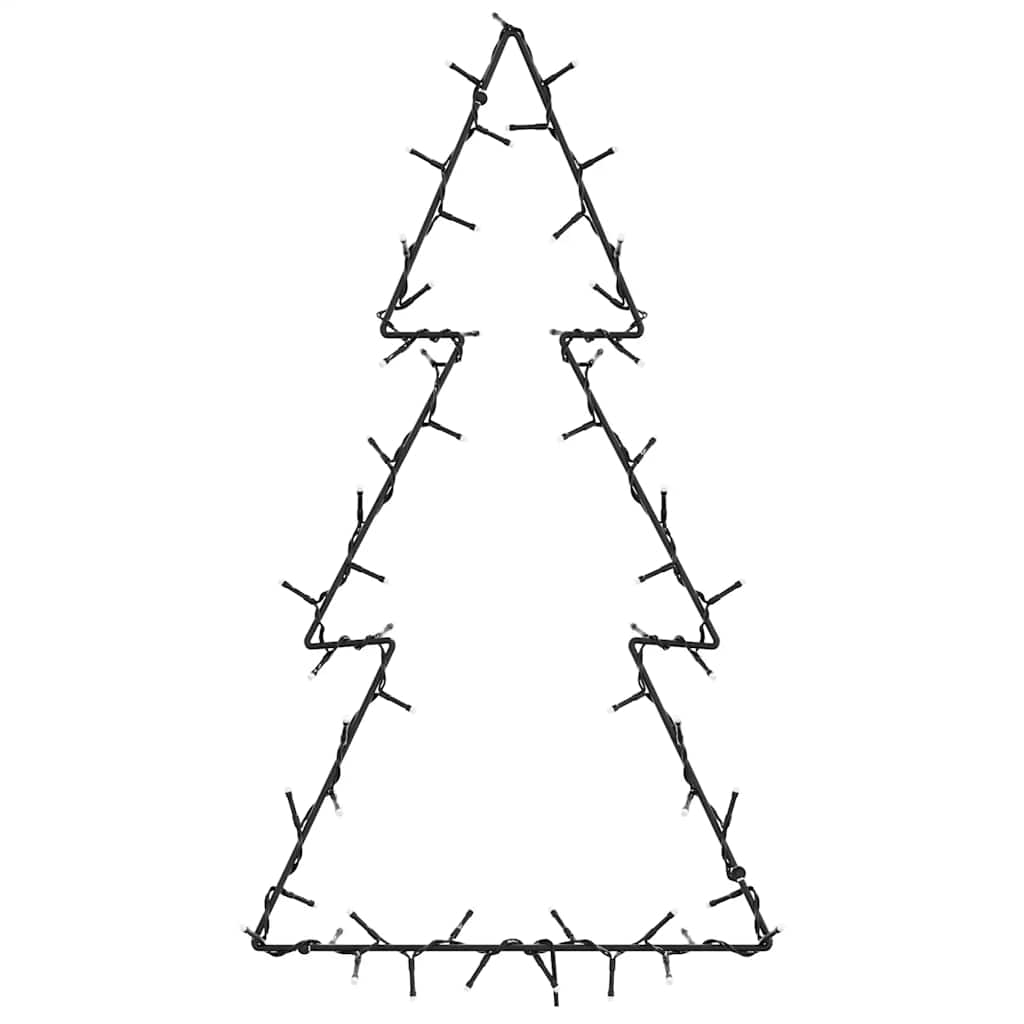 Julelys juletræssilhuet 80 LED'er varm hvid