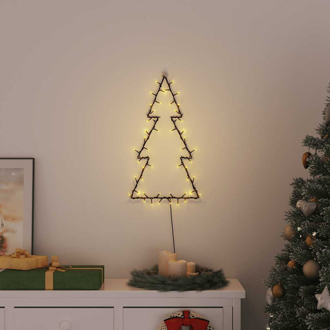 Julelys juletræssilhuet 80 LED'er varm hvid