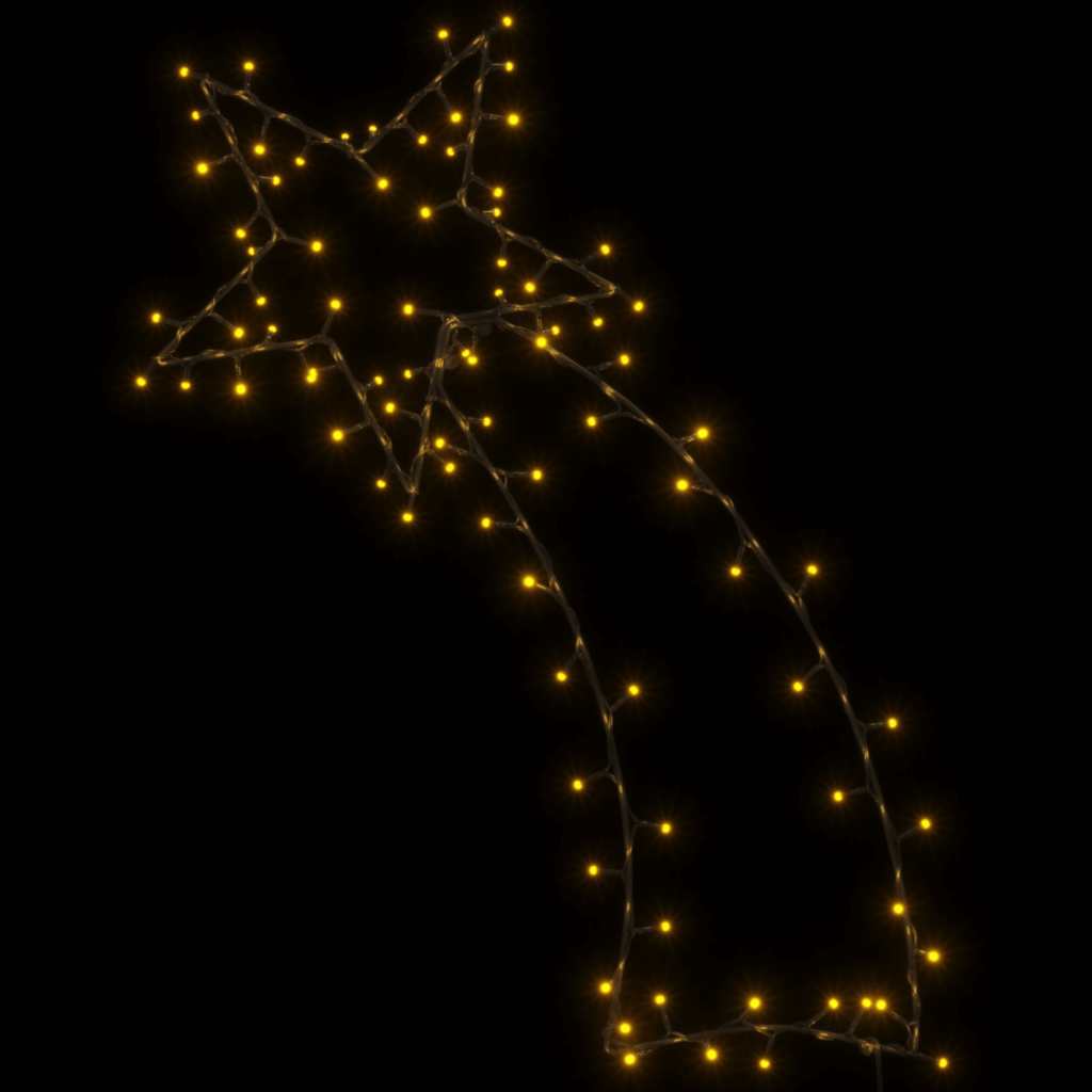 Julelys stjerneskud silhuet 115 LED'er varm hvid