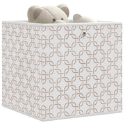 opbevaringskasser 4 stk. 32x32x32 cm foldbare stof cremefarvet