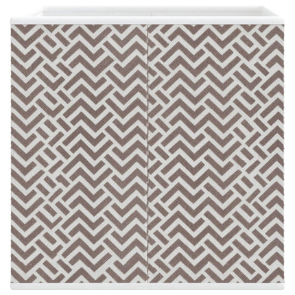 opbevaringskasser 4 stk. 32x32x32 cm foldbare stof brun