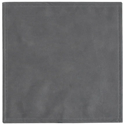 opbevaringskasser 10 stk. 32x32x32 cm foldbare stof grå