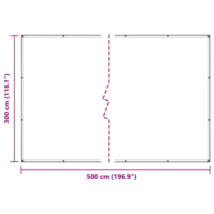 Planteafdækning med øjer 3x5 m PVC