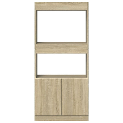 højskab 63x33x140 cm konstrueret træ sonoma-eg