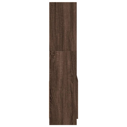 højskab 63x33x140 cm konstrueret træ brun egetræsfarve