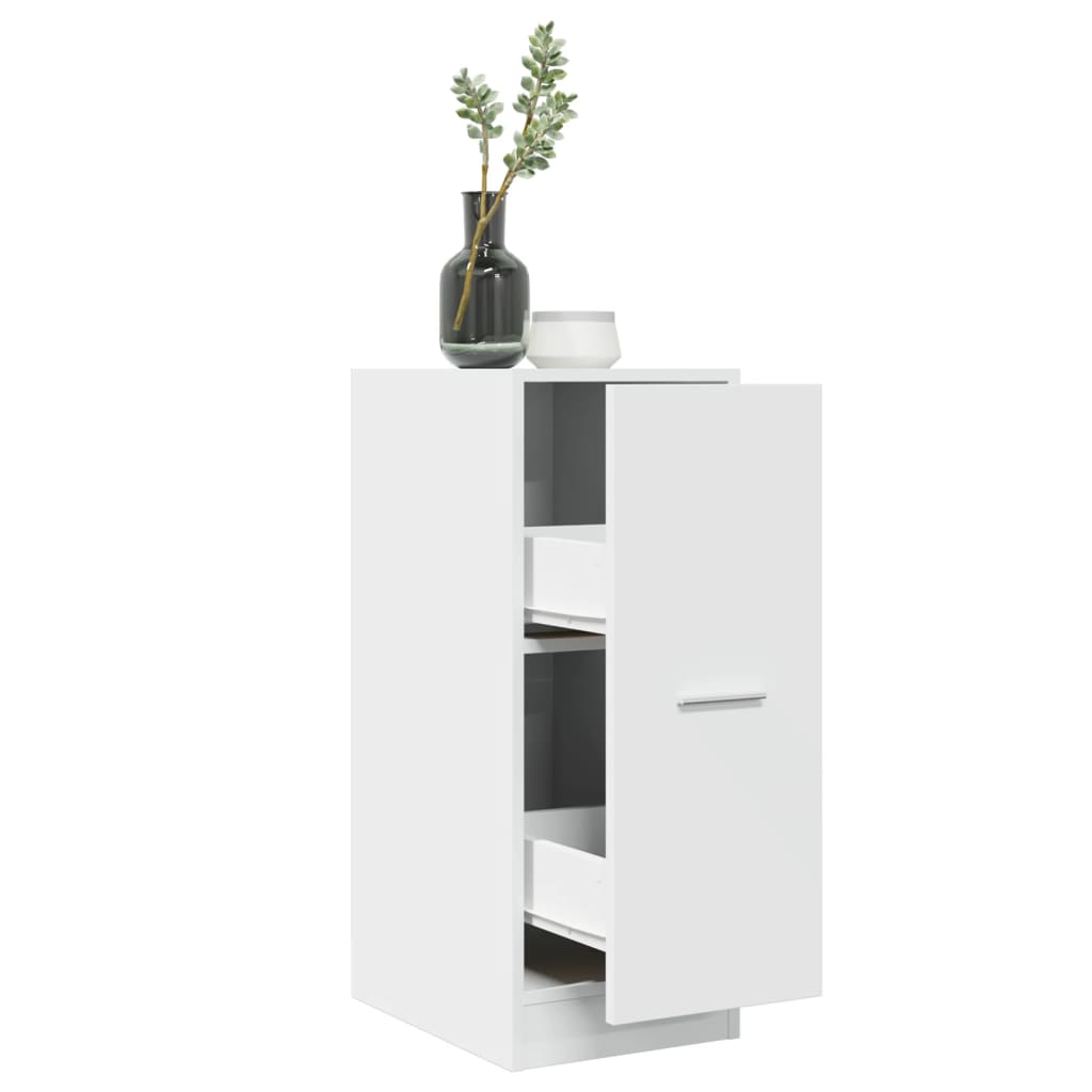 apotekerskab hvid 30x41x77,5 cm konstrueret træ billede