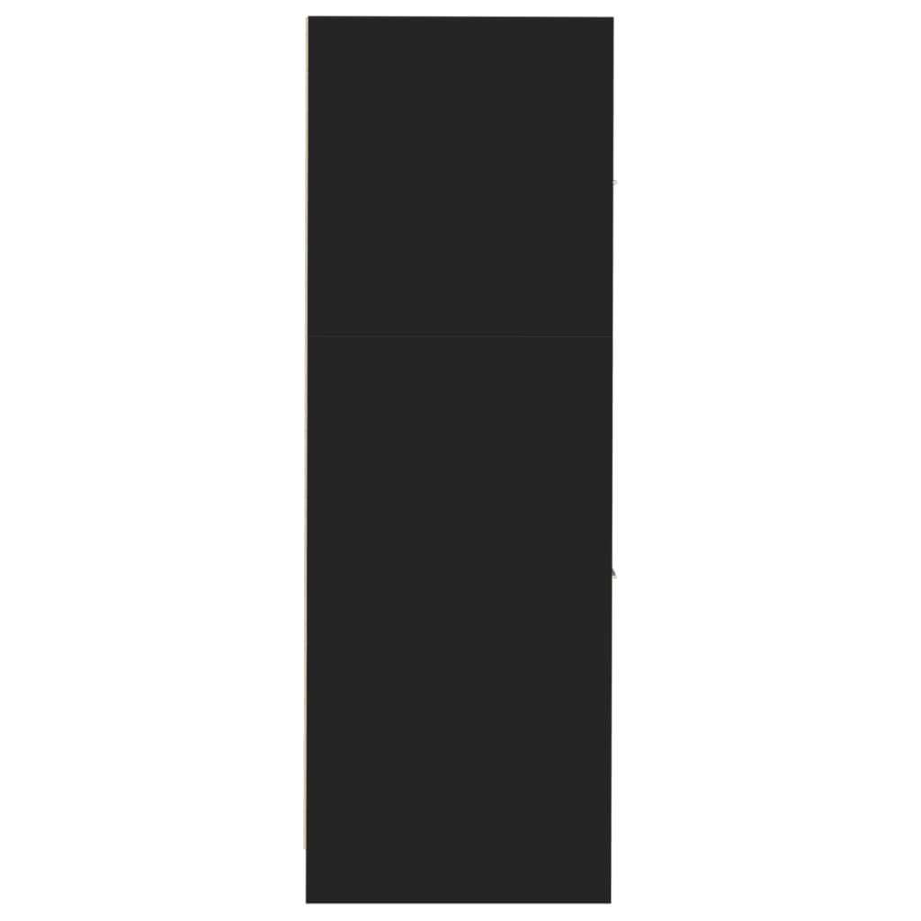 apotekerskab 30x41x118 cm konstrueret træ sort