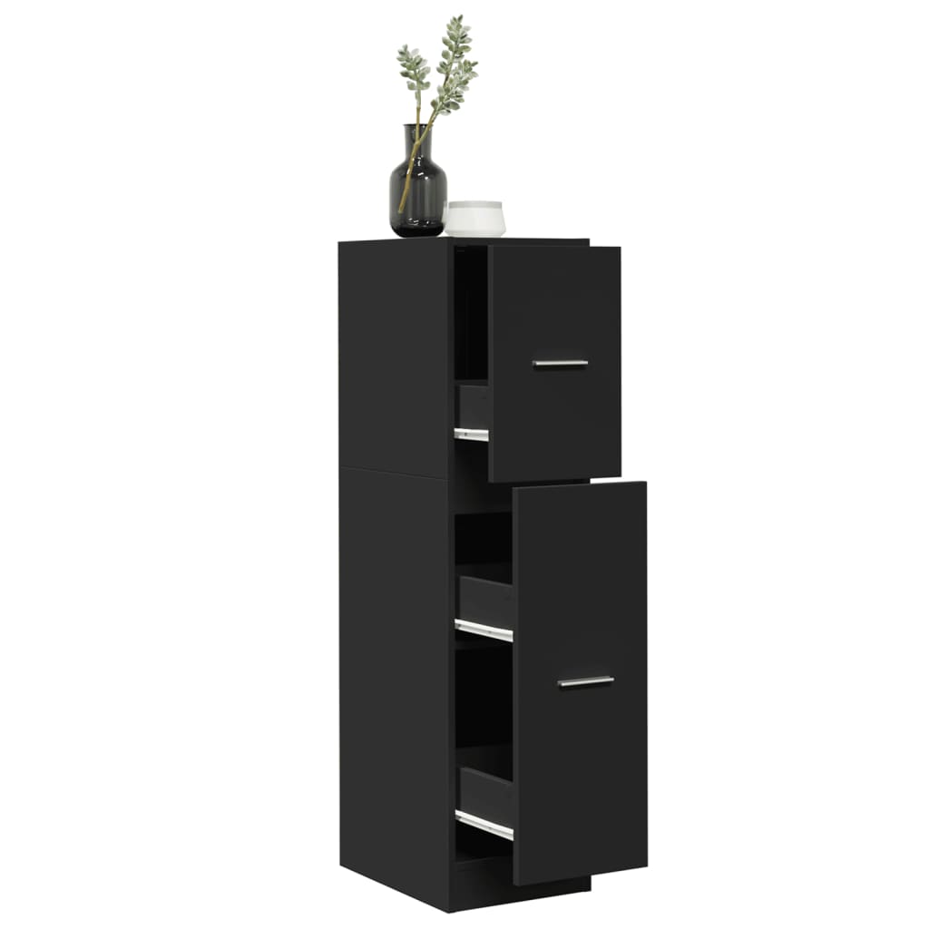 Apotekerskab 30X41X144,5 Cm Konstrueret Træ - Sort / 30 x 41 x 118 cm