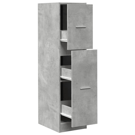 apotekerskab 30x41x118 cm konstrueret træ betongrå