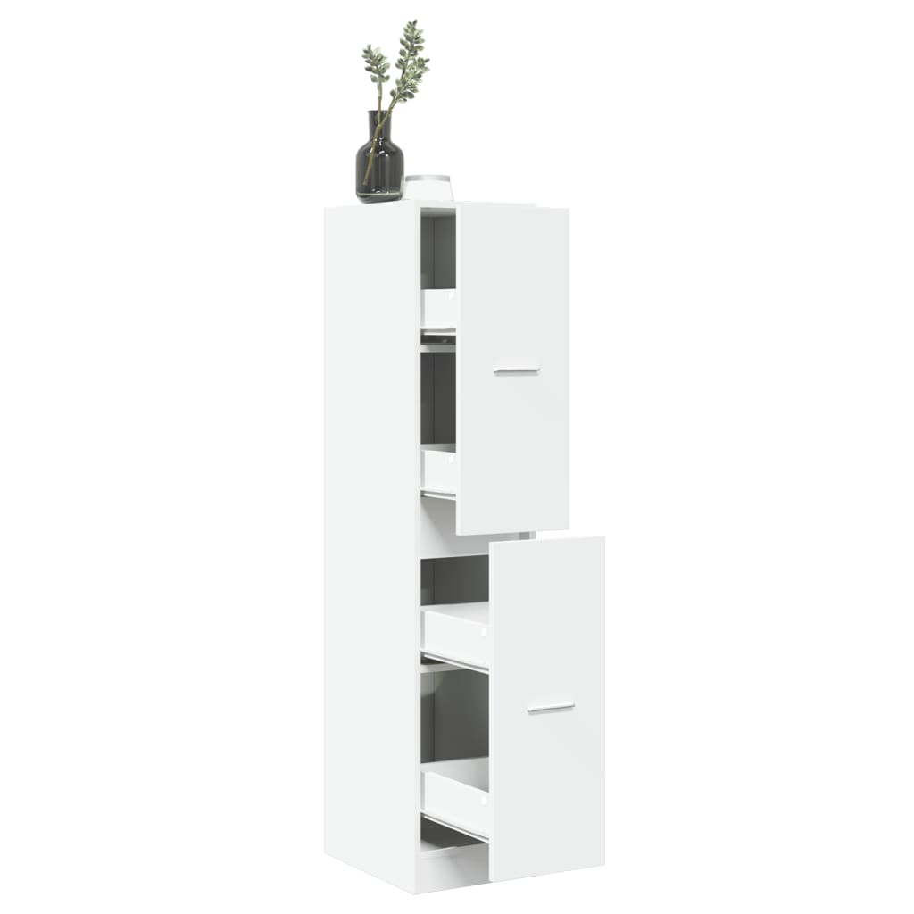 apotekerskab hvid 30x41x144,5 cm konstrueret træ billede