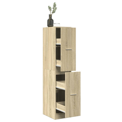 apotekerskab Sonoma Eg 30x41x144,5 cm konstrueret træ