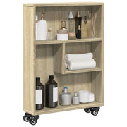 smal opbevaringsvogn Sonoma eg 48x13x68 cm konstrueret træ