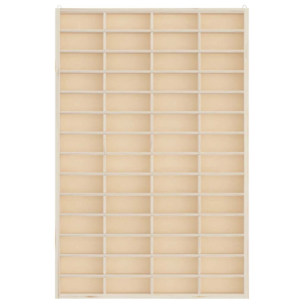 samlermontre i træ med 56 rum 40x4,5x60 cm