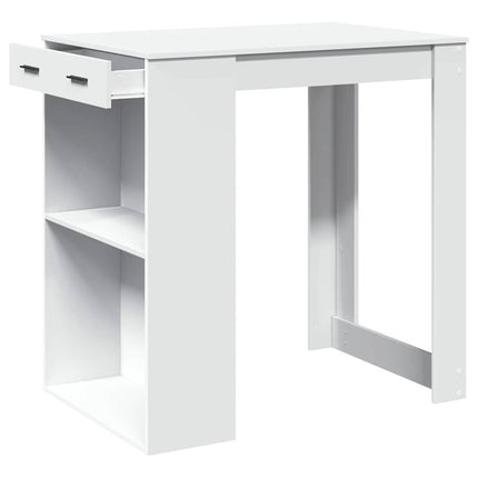 barbord 102x70x103,5 cm konstrueret træ hvid