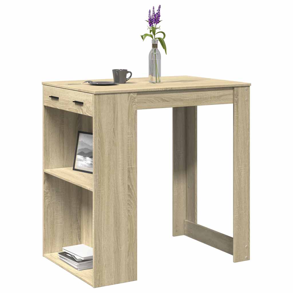 Barbord 102 × 70 × 103,5 cm - konstrueret træ i sonoma-eg