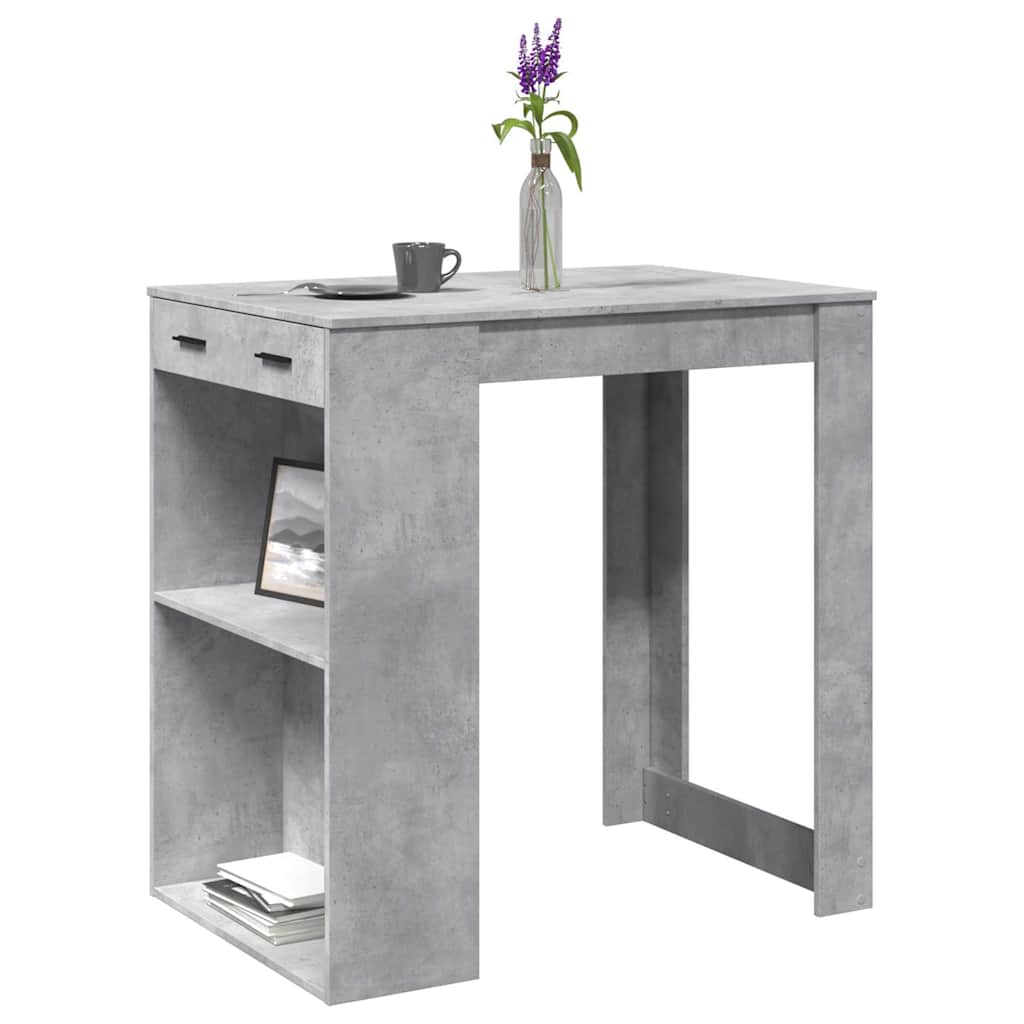 barbord 102x70x103,5 cm konstrueret træ betongrå billede