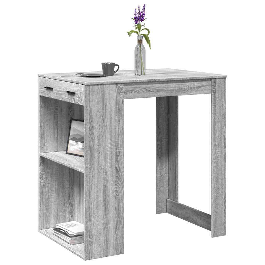 barbord 102x70x103,5 cm konstrueret træ grå sonoma-eg billede