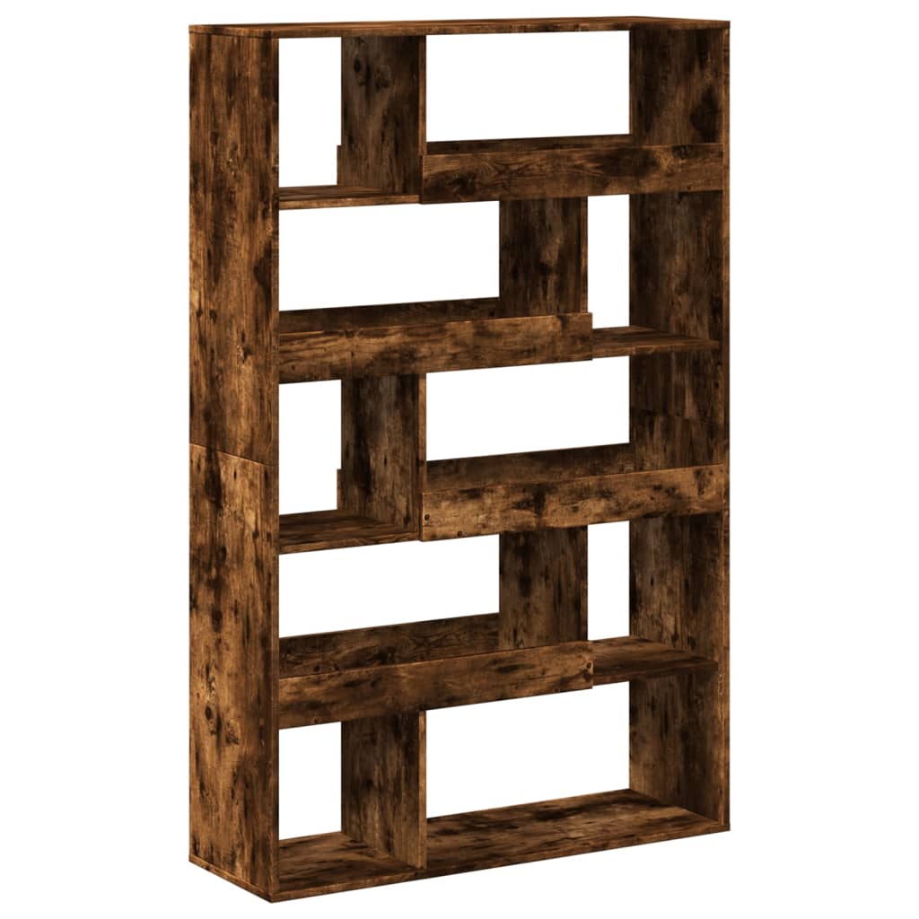 bogreol 100x33x156,5 cm konstrueret træ røget egetræsfarve billede