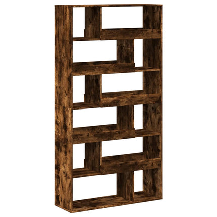 bogreol 100x33x187,5 cm konstrueret træ røget egetræsfarve