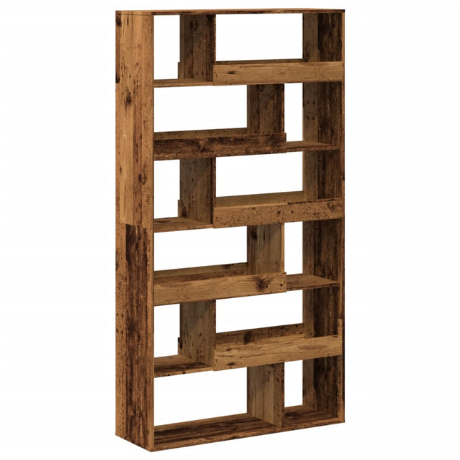 bogreol 100x33x187,5 cm konstrueret træ gammelt trælook