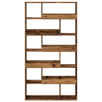 bogreol 100x33x187,5 cm konstrueret træ gammelt trælook