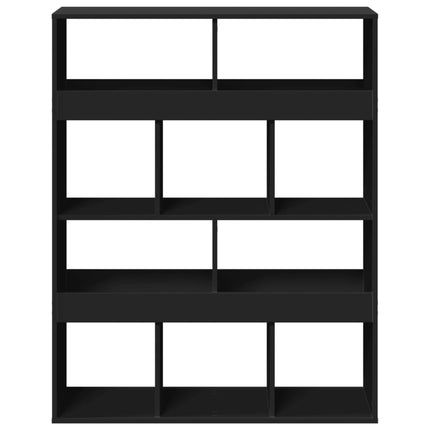 bogreol 100x33x125,5 cm konstrueret træ sort
