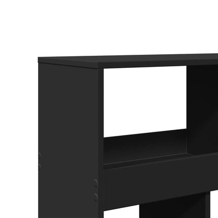 bogreol 100x33x125,5 cm konstrueret træ sort