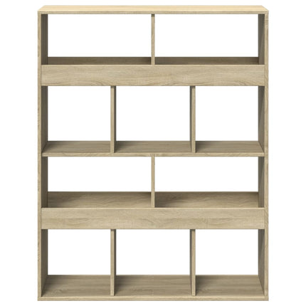 bogreol 100x33x125,5 cm konstrueret træ sonoma-eg