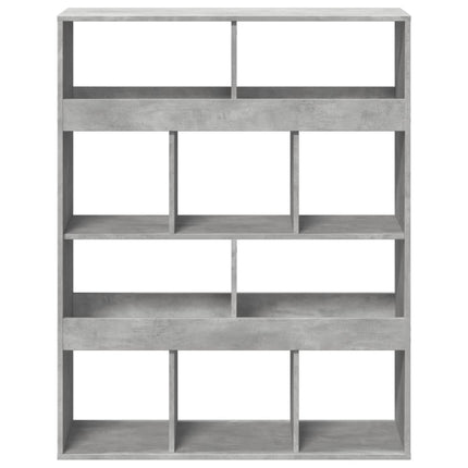 bogreol 100x33x125,5 cm konstrueret træ betongrå